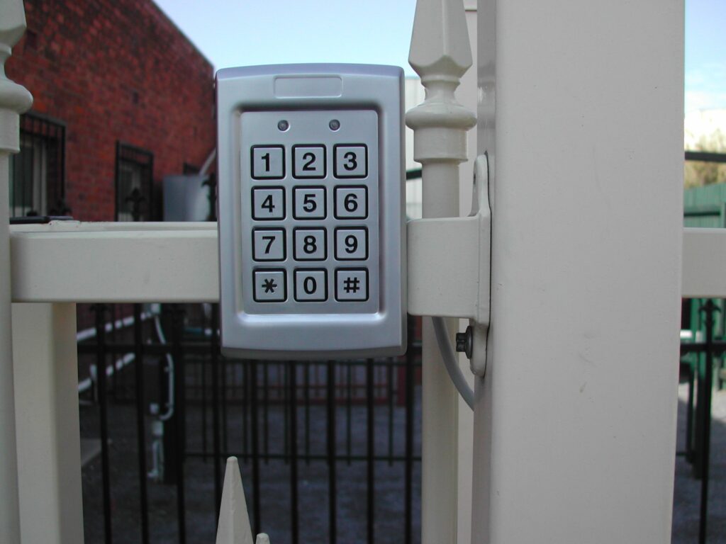 keypad on gate